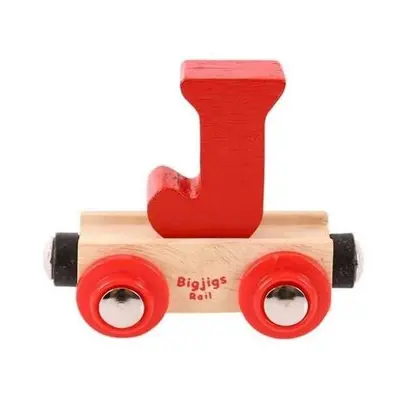 Bigjigs Rail Vagónek dřevěné vláčkodráhy - Písmeno J