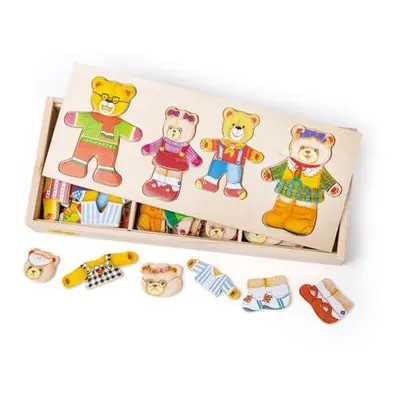 Bigjigs Toys Oblékací puzzle Medvědí rodinka