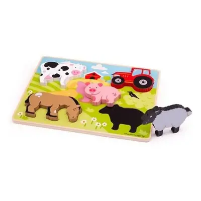 Bigjigs Toys Vkládací puzzle farma