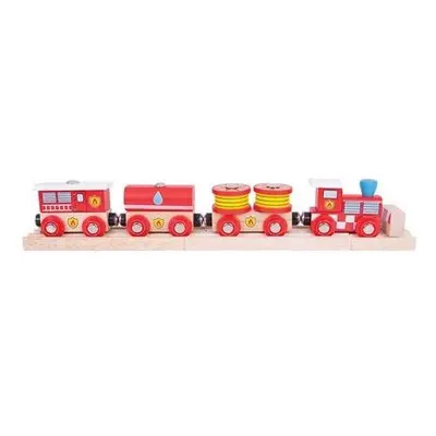 Bigjigs Rail Hasičský vlak + 3 koleje