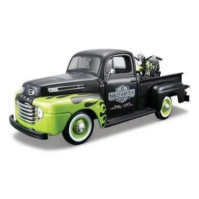 Maisto - Harley-Davidson Custom, 1948 Ford F-1 Pickup + 1948 FL Panhead, 1:24