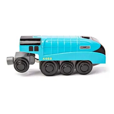 Bigjigs Rail Elektrická lokomotiva Mallard modrá