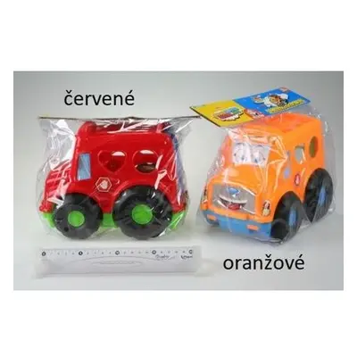 Vkládačka auto 2 barvy varianta oranžové