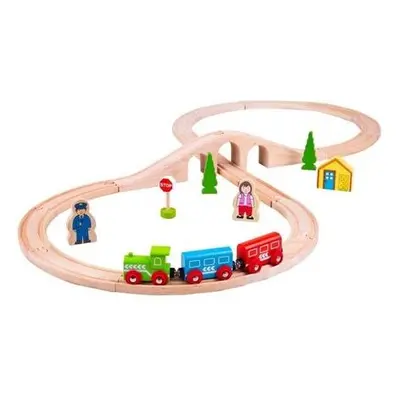 Bigjigs Rail Dřevěná vláčkodráha osmička