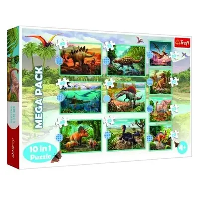 Puzzle 10v1 Seznamte se se všemi dinosaury