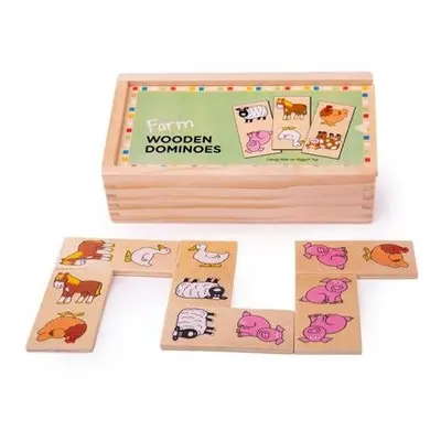 Bigjigs Toys Dřevěné domino farma