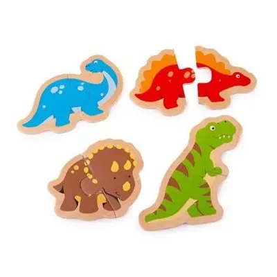 Bigjigs Toys Dřevěné puzzle dinosauři