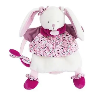 Doudou Plyšový maňásek zajíček růžový 28 cm