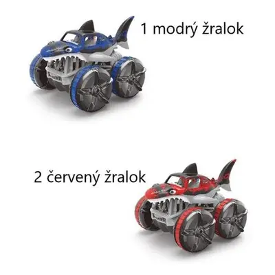 Obojživelné auto žralok varianta 1 červený žralok