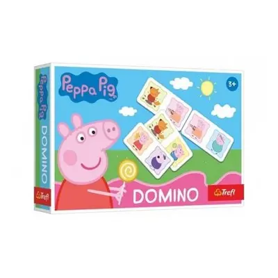 Domino papírové Prasátko Peppa/Peppa Pig 21 kartiček společenská hra v krabici 21x14x4cm