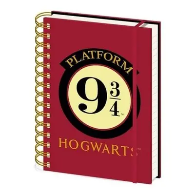 CurePink Poznámkový A5 blok Harry Potter: Platform 9 3/4 14,8 x 21 cm SR73234