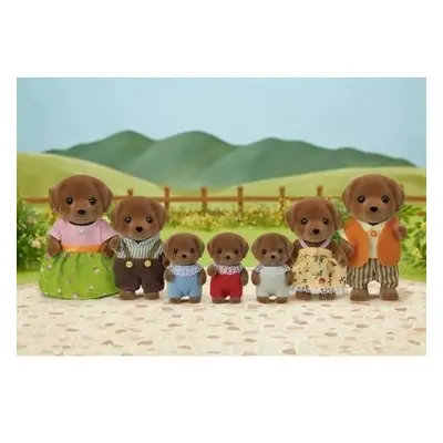 Sylvanian Families - velká rodina Chocolate labradorů