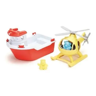 Green Toys Záchranná loď s helikoptérou