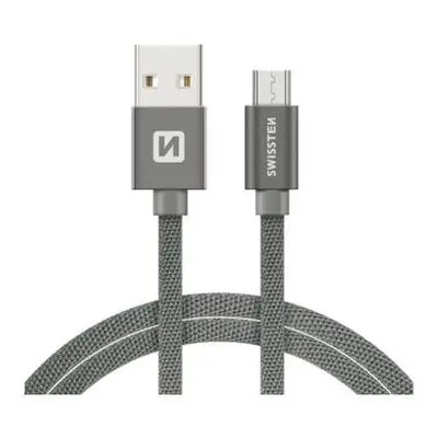 Kabel SWISSTEN USB/Micro USB 1,2M šedý