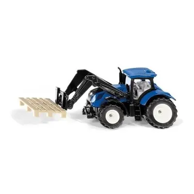 Siku Blister 1544 - traktor New Holland s paletovými vidlemi a paletou