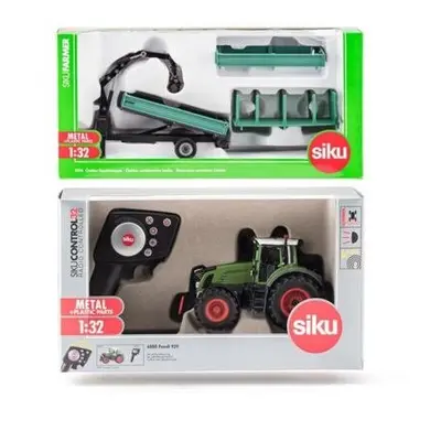 SIKU Control - RC traktor Fendt 939 s ovladačem + zelený přívěs Oehler 1:32