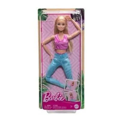 barbie v pohybu - Blondýnka s modrých legínách HRH27