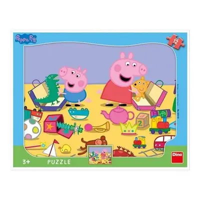 PEPPA PIG SI HRAJE 12 deskové tvary Puzzle