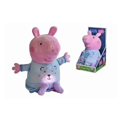 Simba Peppa Pig 2v1 plyšový usínáček hrající + světlo modrý 25 cm