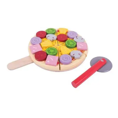 Bigjigs Toys Dřevěná krájecí pizza