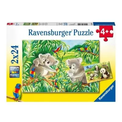 Ravensburger Puzzle 2x24 dílků Roztomilé koaly a pandy