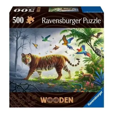 Dřevěné puzzle Tygr v džungli 500 dílků