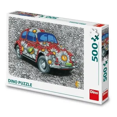 Dino Puzzle Malovaný VW Brouk 500 dílků