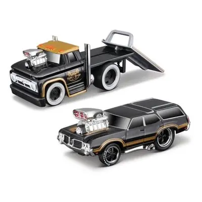 Maisto - Muscle Transports - 1966 Chevrolet C60 Flatbed 1970 Oldsmobile Vista Cruiser, 1:64