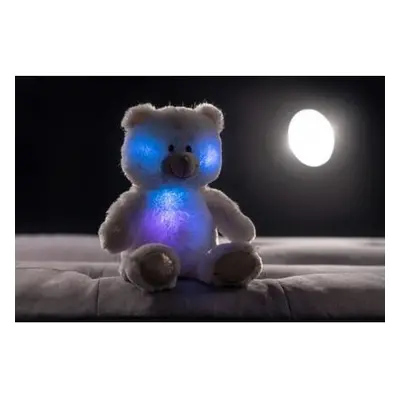 Teddies Snílek medvěd bílý plyš 40cm na baterie se světlem se zvukem v sáčku