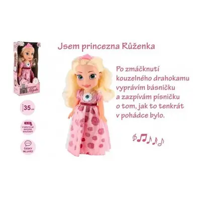 Teddies princezna Růženka plast 35cm česky mluvící na baterie se zvukem 17x37x10cm