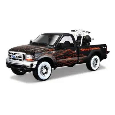 Maisto - Harley-Davidson Custom, 1999 Ford F-350 Super Duty Pickup , 1:24