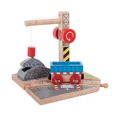 Bigjigs Rail Jeřáb se štěrkem