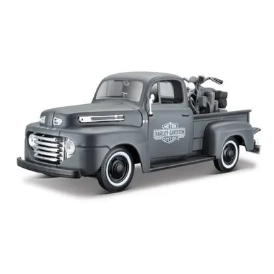 Maisto - Harley-Davidson Custom, 1948 Ford F-1 Pickup + 1:24 1942 WLA Flathead, 1:24