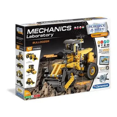 Clementoni Mechanická laboratoř - Buldozer, 10 modelů, 200 dílků