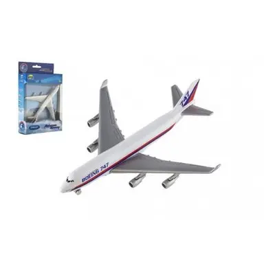 Letadlo Welly Boeing 747 plast/kov 15cm v krabičce 13x21x4,5cm