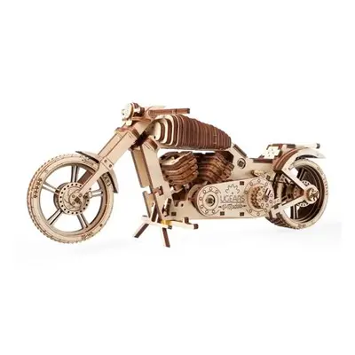 Ugears 3D dřevěné mechanické puzzle VM-02 Motorka (chopper)