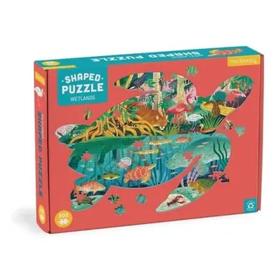 Mudpuppy Puzzle Mokřady ve tvaru želvy 300 dílků