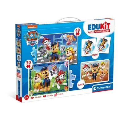 EDUkit - Disney Paw Patrol 4v1 (pexeso, 48 + 30 puzzle, 6 kostek)