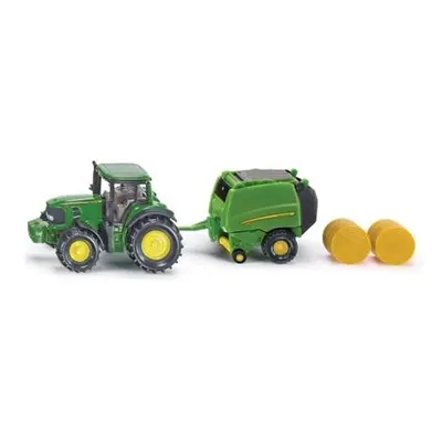 SIKU Blister 1665 - John Deere traktor s balíkovačkou