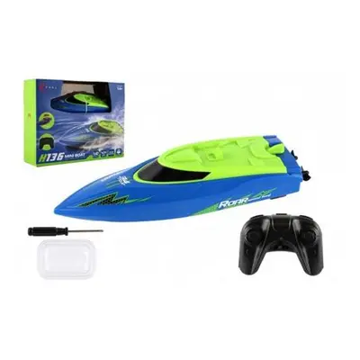 Motorový člun/loď do vody RC plast 22cm modrý