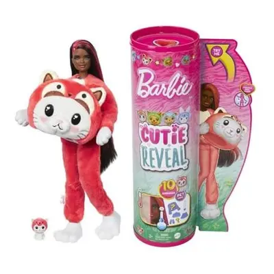 Barbie CUTIE REVEAL BARBIE V KOSTÝMU - KOTĚ V ČERVENÉM KOSTÝMU PANDY