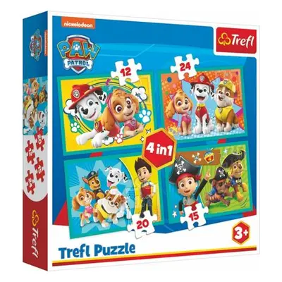 Puzzle Šťastný tým Tlapková Patrola 4v1 Paw Patrol