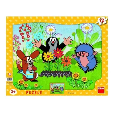 Puzzle Krteček zahradník, 12 dílků - Dino