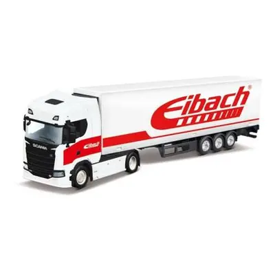 Bburago 1:43 Truck with trailer - Scania 770 S - White Trailer Eibach