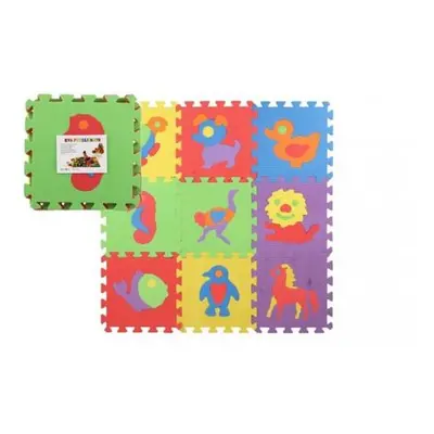 Teddies Pěnové puzzle Zvířata 29x29x1cm 10ks ve fólii