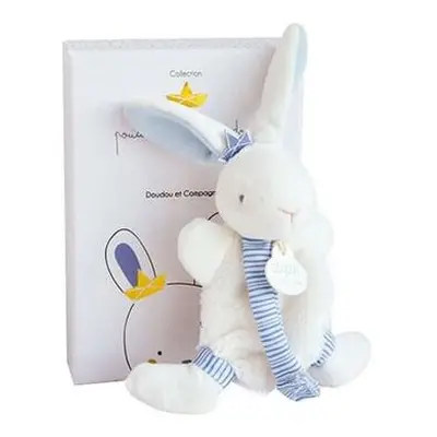 DouDou et Compagnie Paris hračka s úchytem na dudlík králíček 15 cm modrý