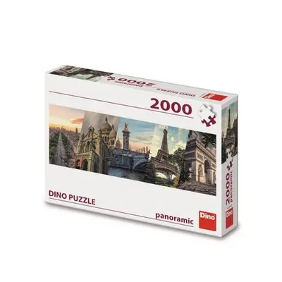 Dino Paříž koláž 2000 panoramic puzzle