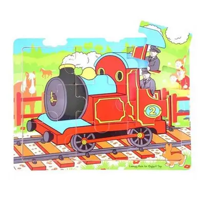 Bigjigs Toys Dřevěné puzzle vlak 9 dílků