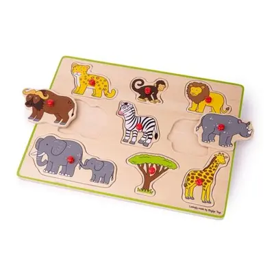 Bigjigs Toys Vkládací puzzle safari