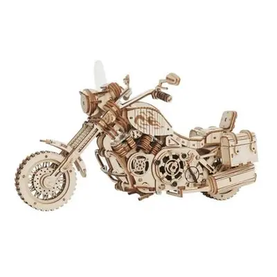 RoboTime 3D dřevěné mechanické puzzle Motorka (cruiser)